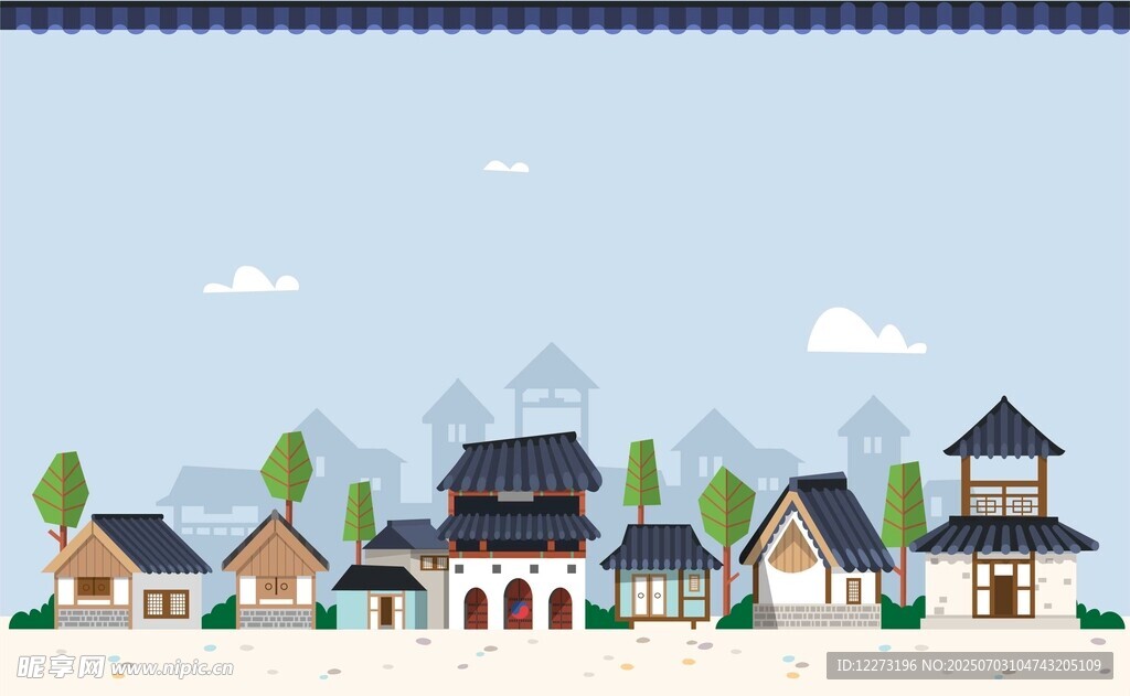传统中式村落景观