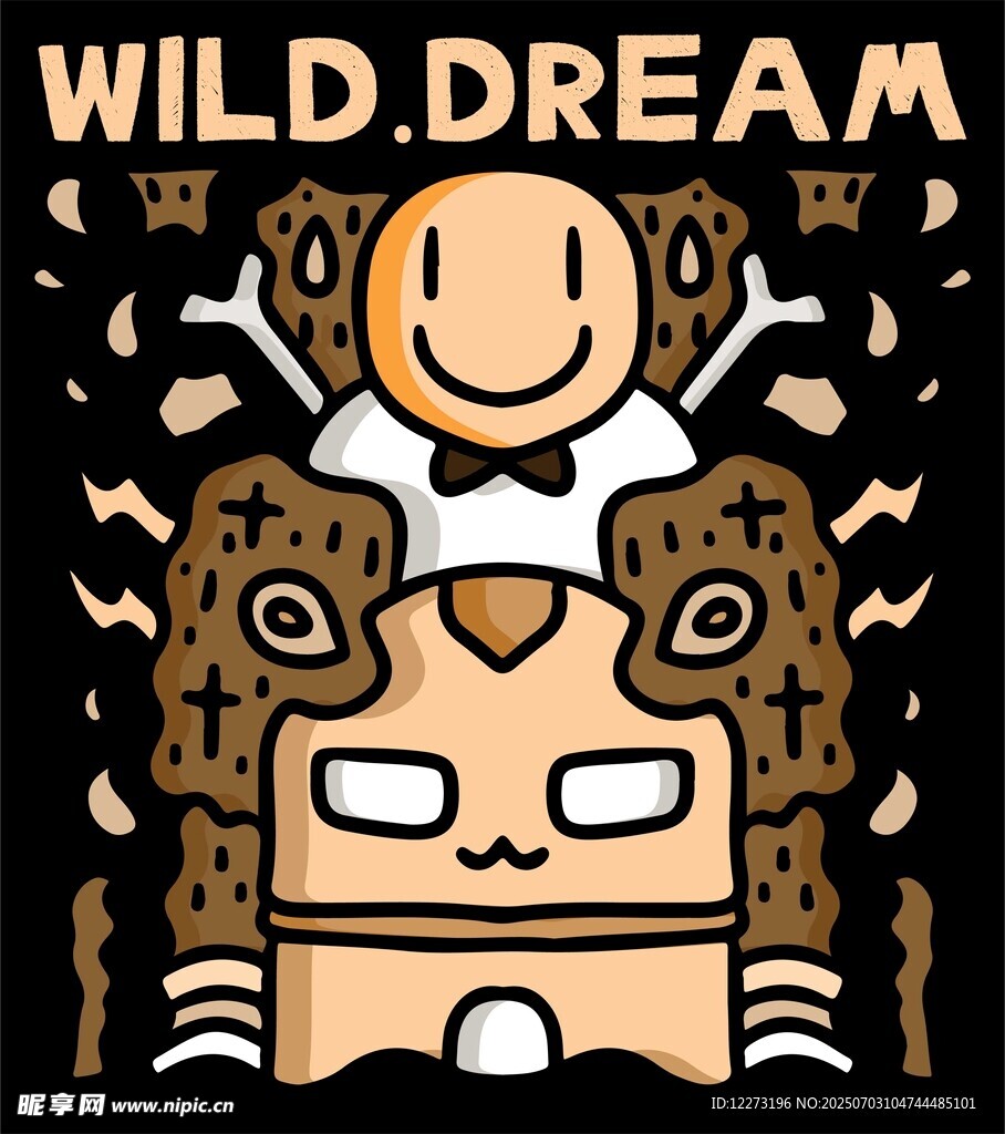 狂野梦想卡通插画形象