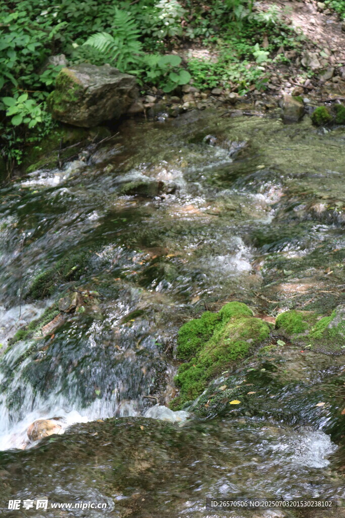 山间溪流潺潺