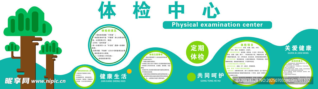 体检中心宣传展板设计文化墙