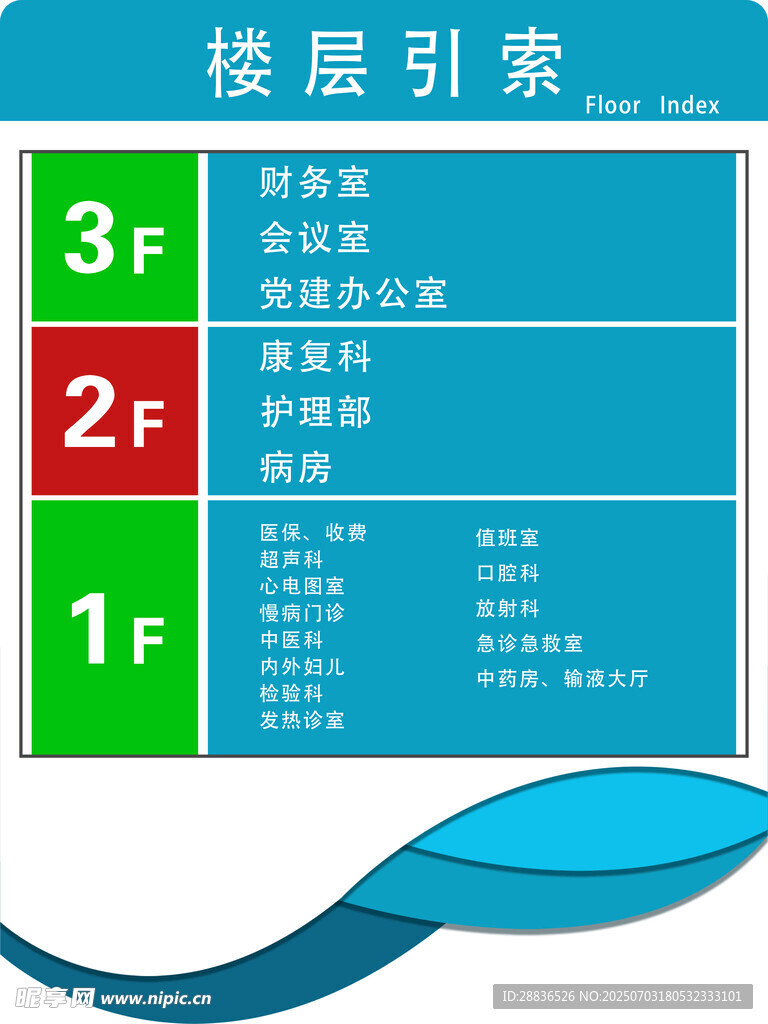 楼层引索指示牌 