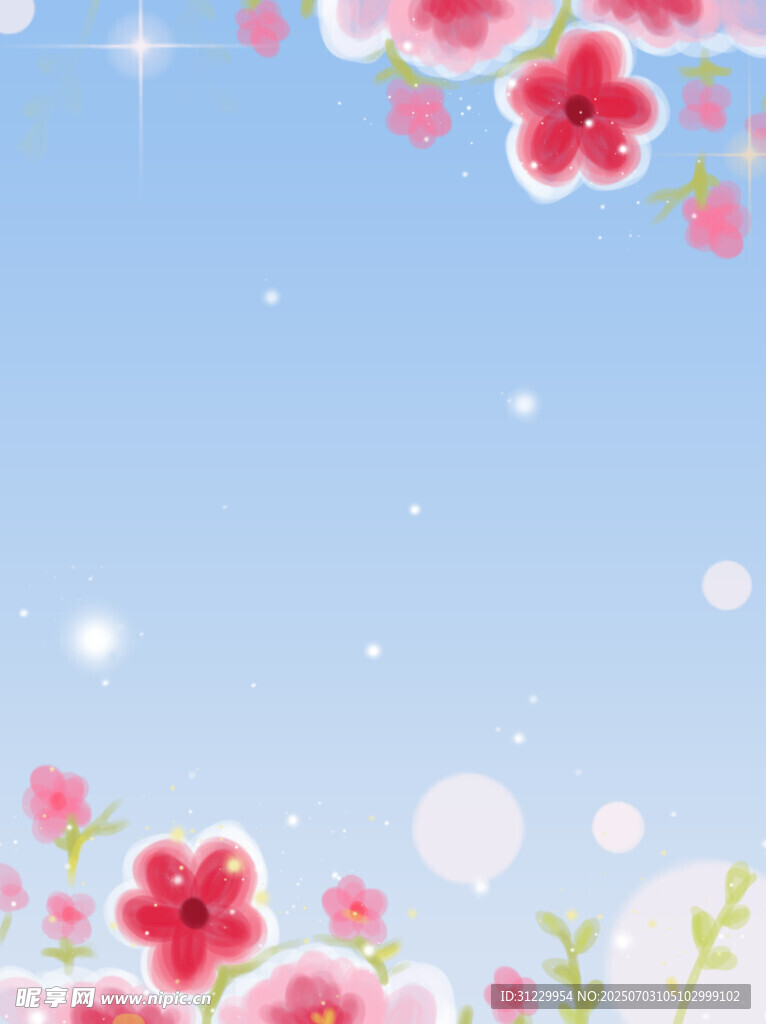 浪漫花卉背景图