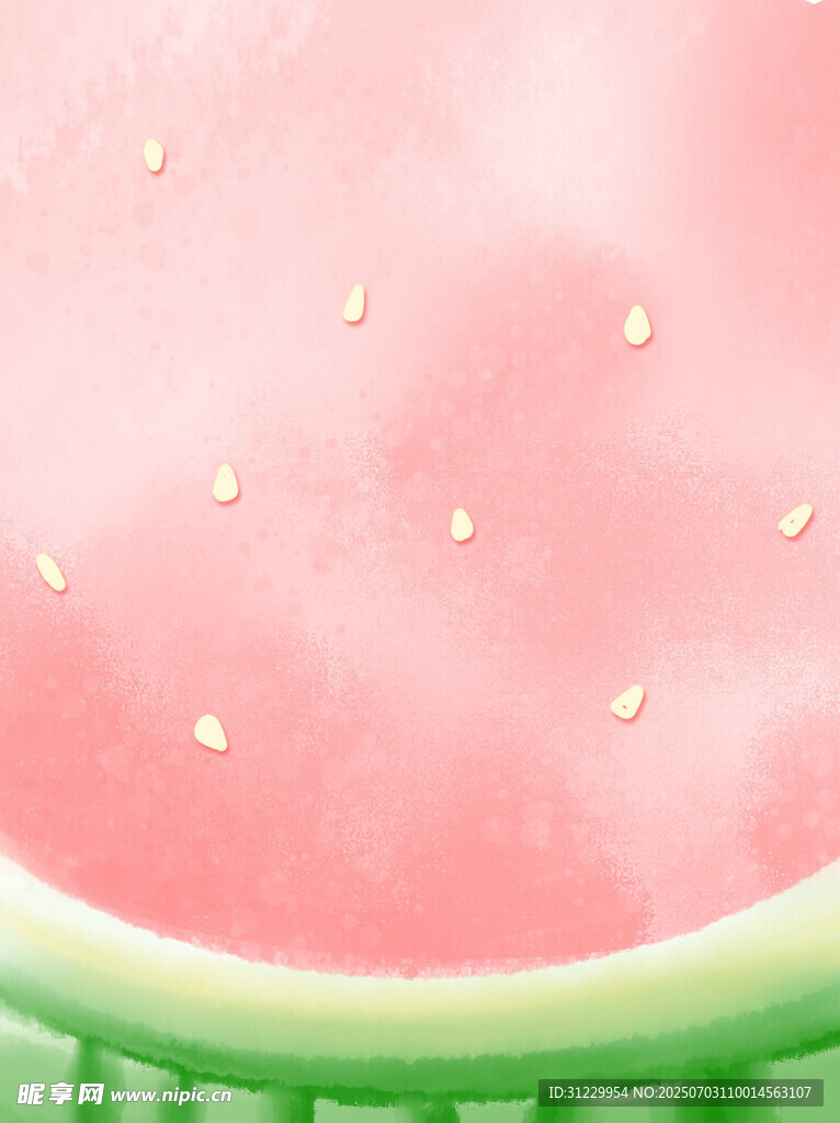 夏日清新西瓜切片特写