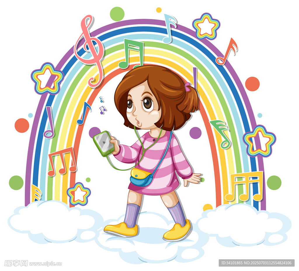 卡通音乐女孩