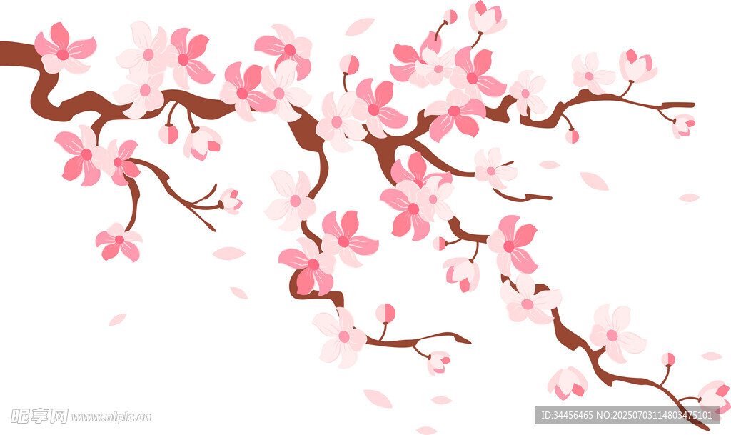 粉色樱花枝唯美浪漫风