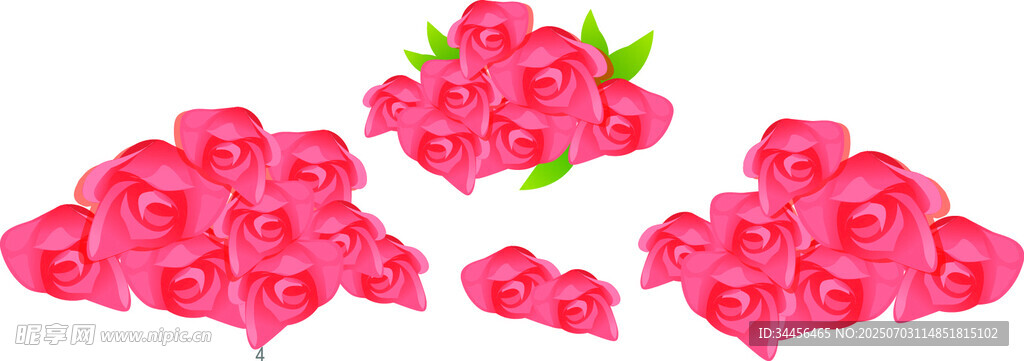 粉色玫瑰花簇