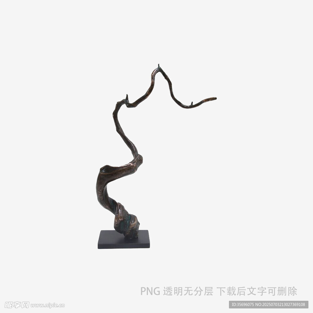抽象曲线金属雕塑摆件