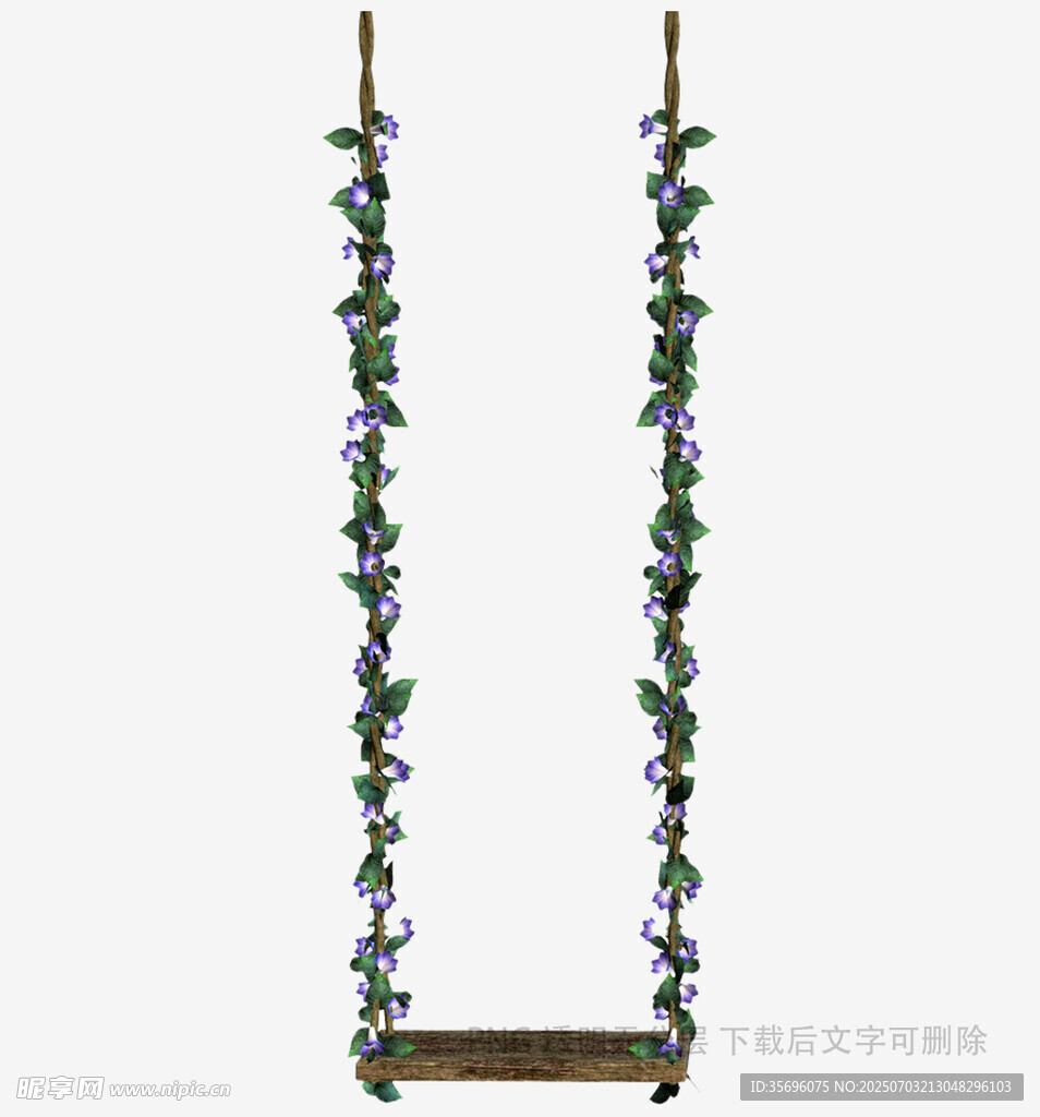 绿植装饰木质秋千架