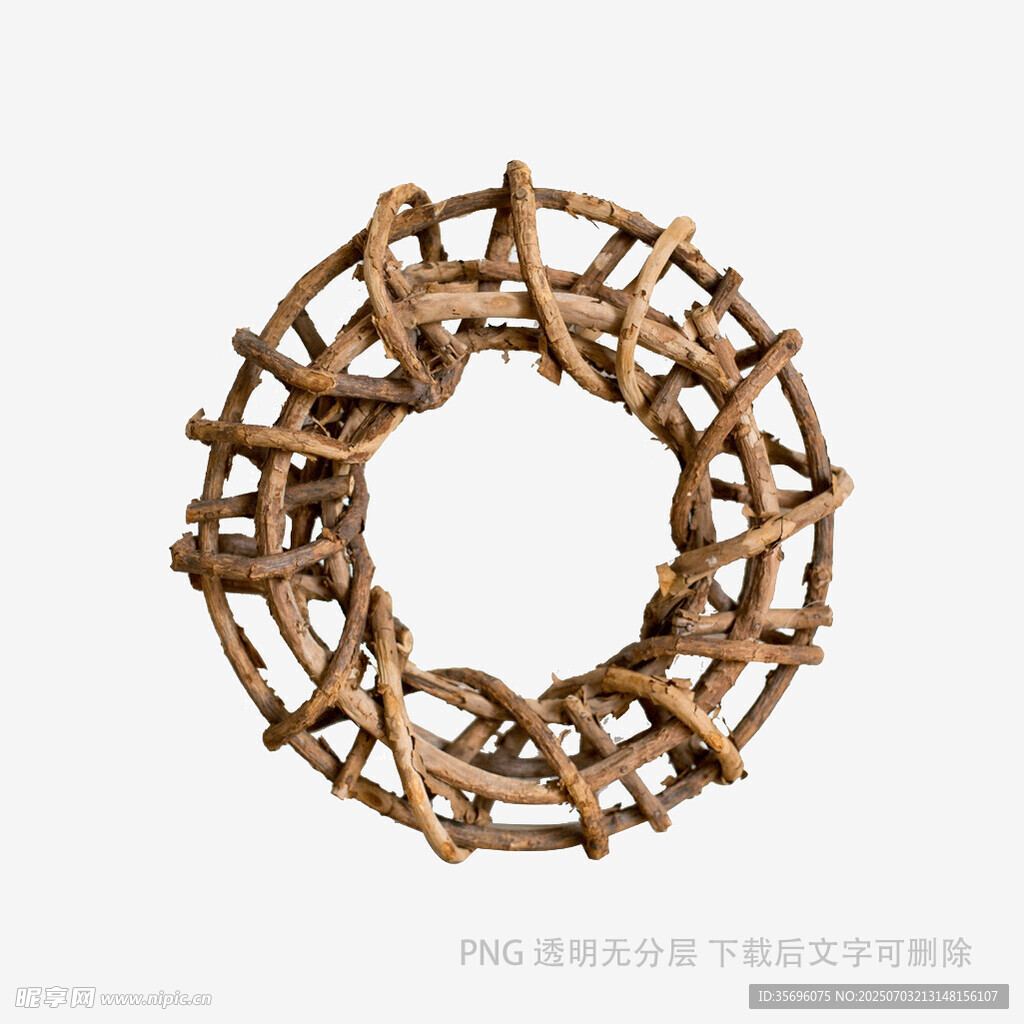 藤编环形装饰品