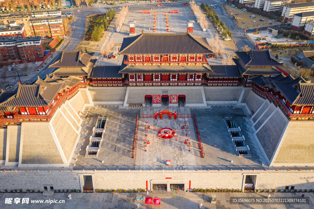 洛阳应天门景区航拍