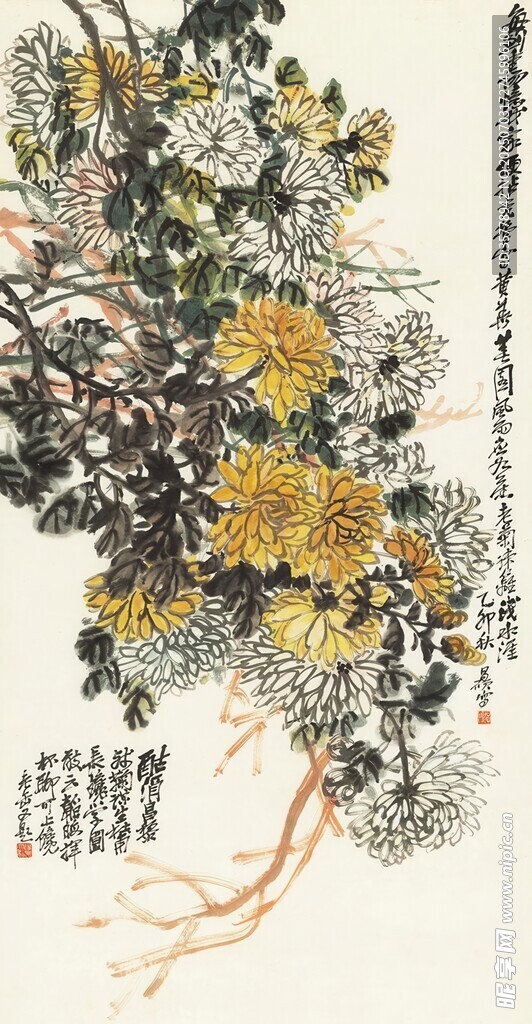 水墨菊花图