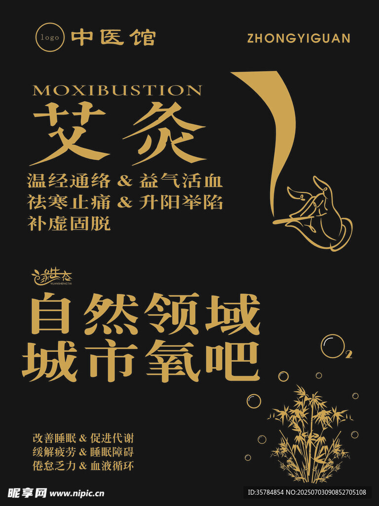 艾灸 负离子氧吧 窗户玻璃贴纸