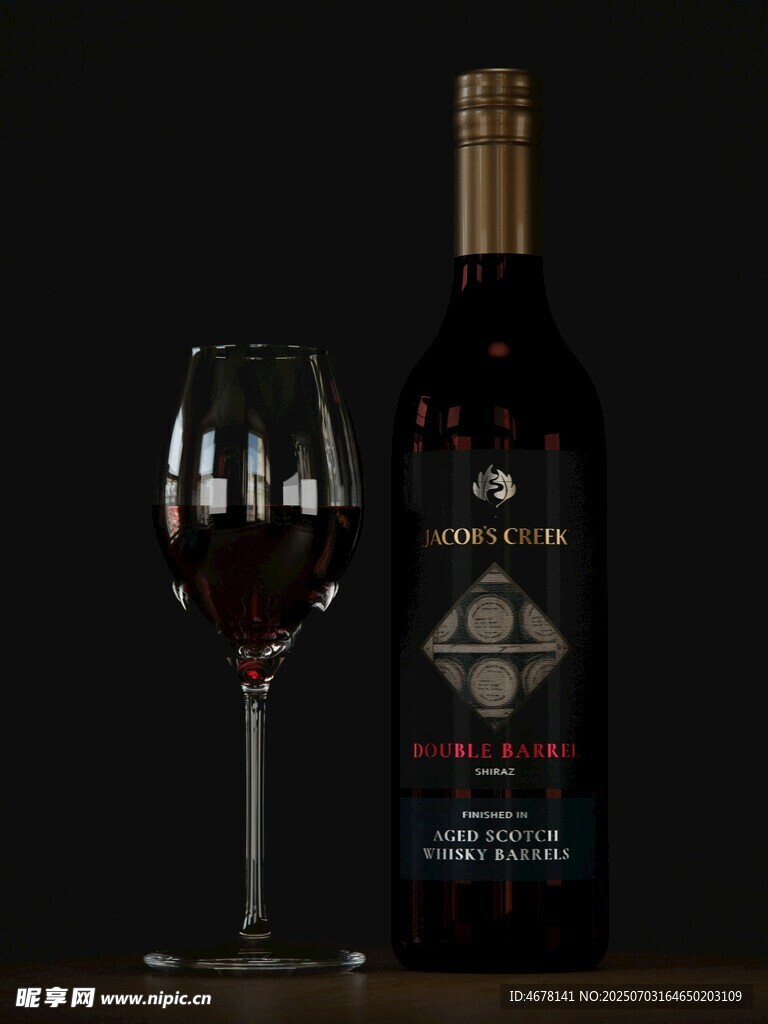 一瓶红酒与一杯红酒
