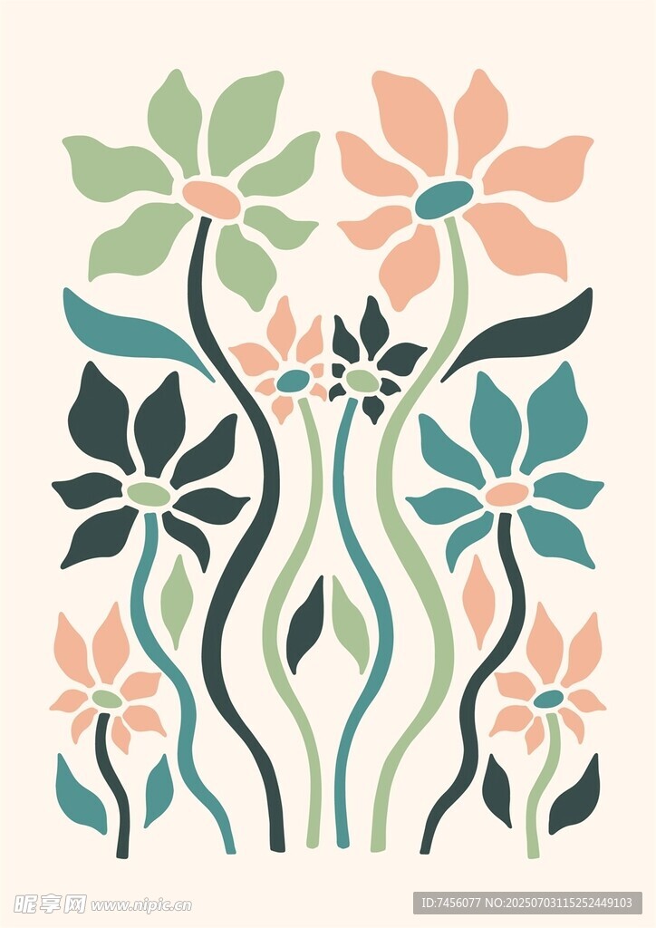 花卉图案装饰插画