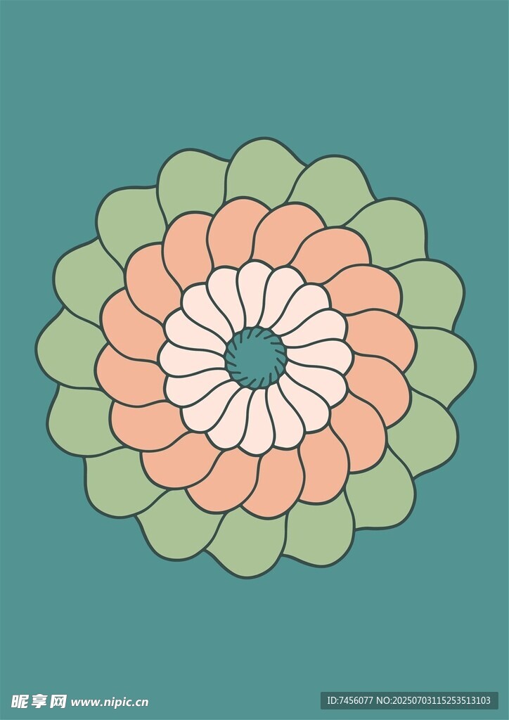 多彩花朵图案