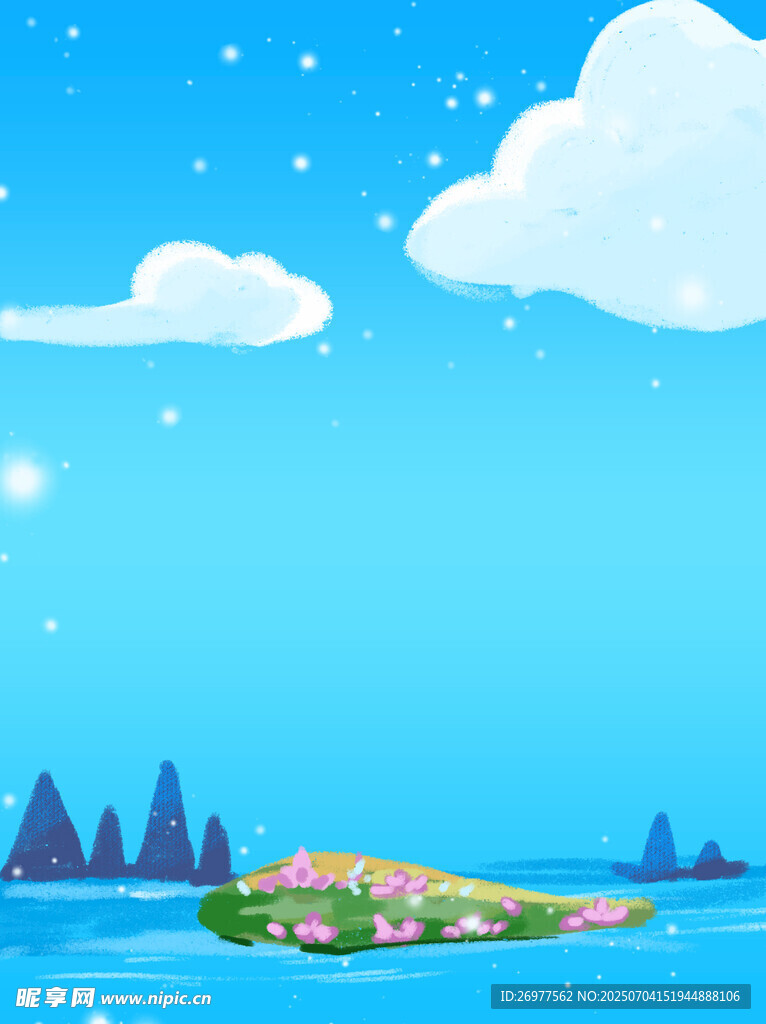 梦幻海岛蓝天美景