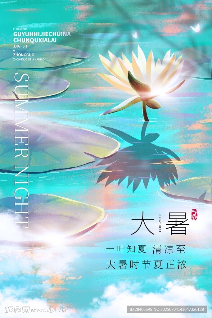 大暑时节唯美荷花图景