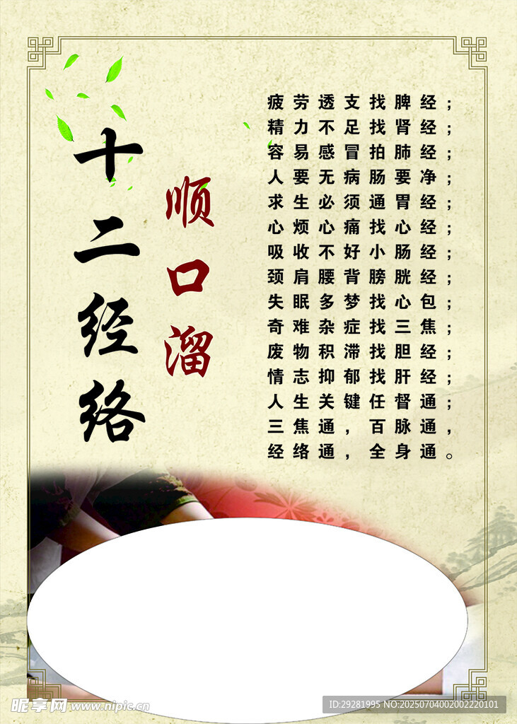 十二经络顺口溜展示