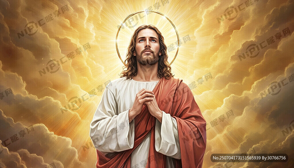 耶 稣 站在 光芒下