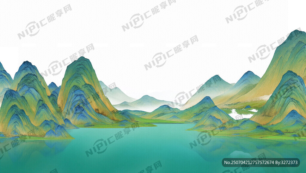 青绿山水舞台设计