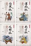 中国风四大名医中医文化展板