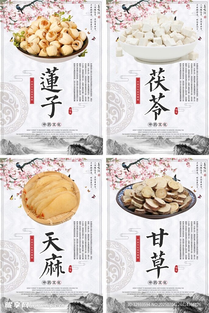 中医药中国风文化展板