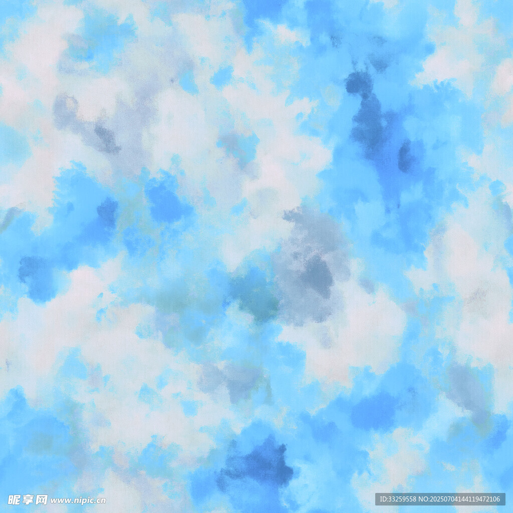 蓝色水彩晕染抽象