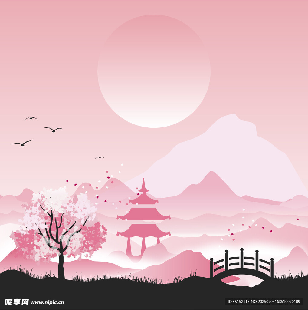 小清晰  插画  日系
