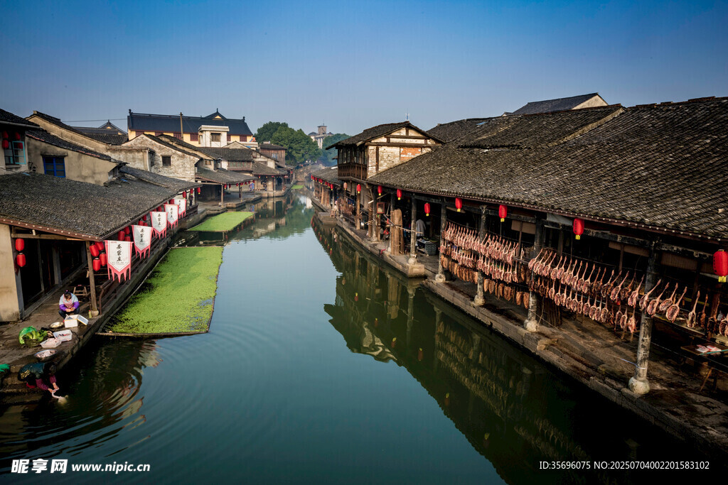 江南水乡古巷河道美景