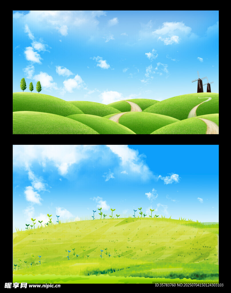 蓝天草地
