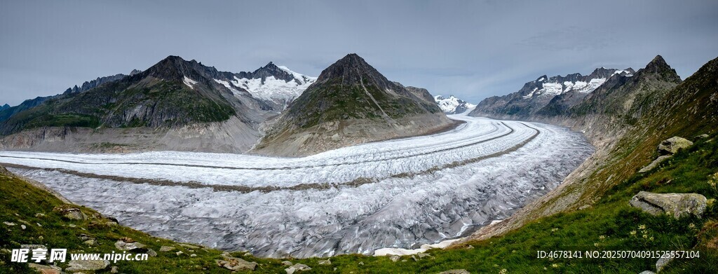 壮丽雪山冰川景观