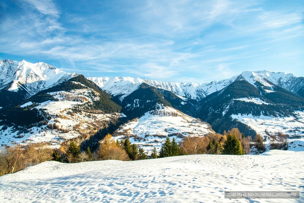 冬日雪山美景