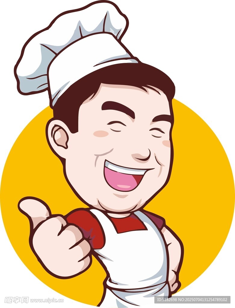 标志 卡通 图案 厨师 