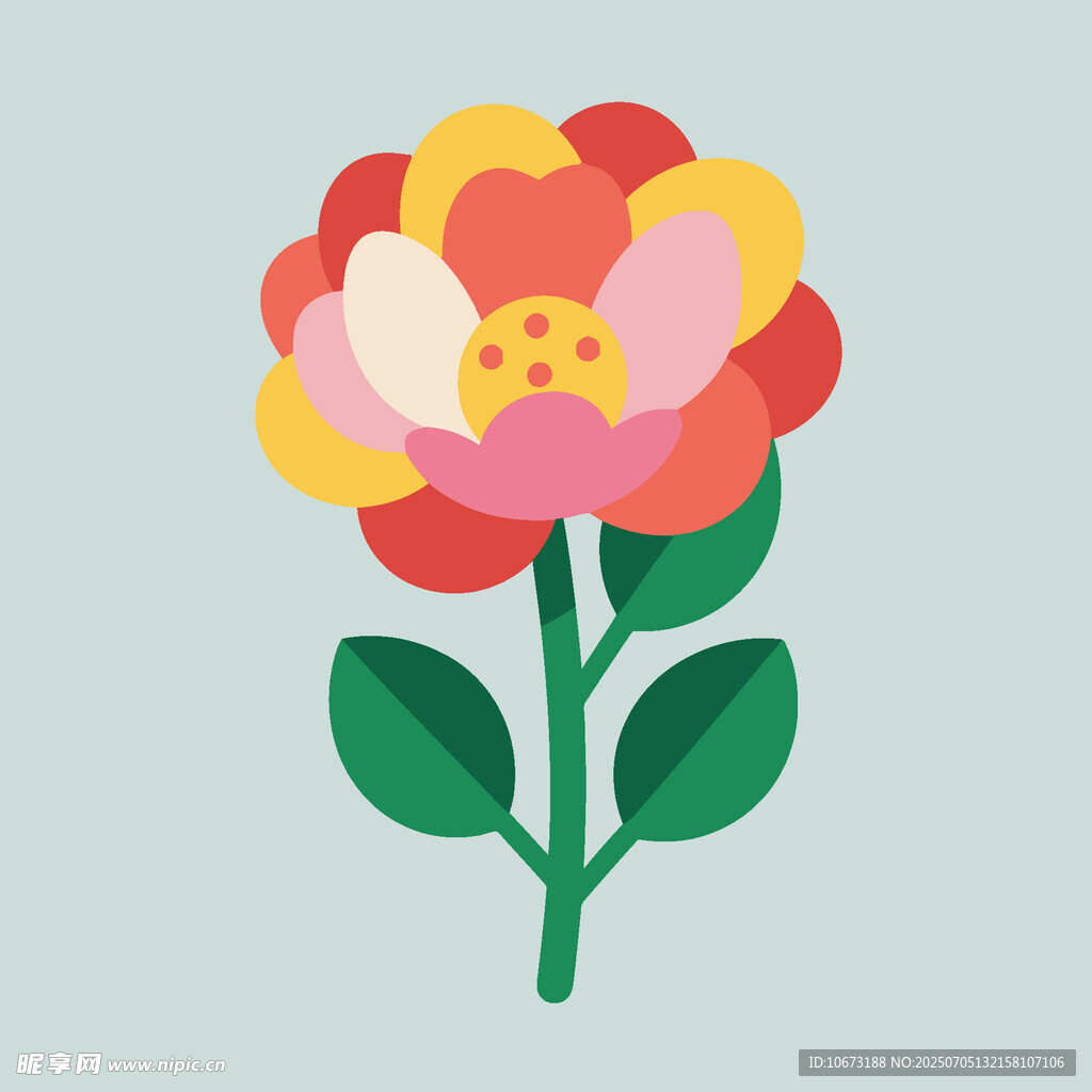 可爱花朵插画