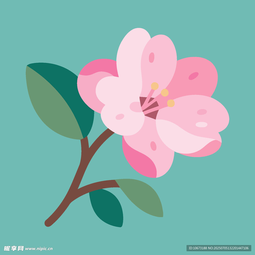 粉色花朵插画