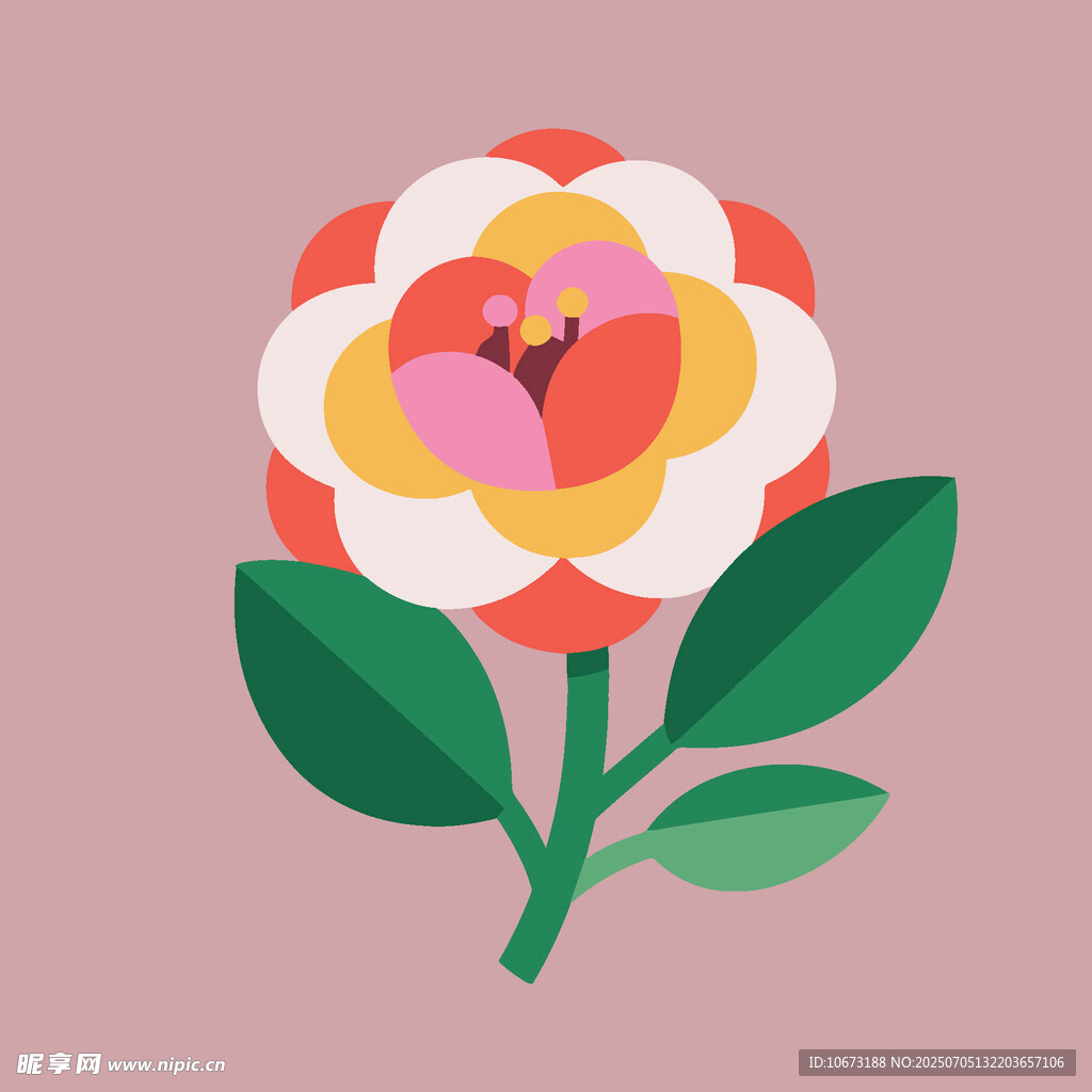 可爱花朵插画