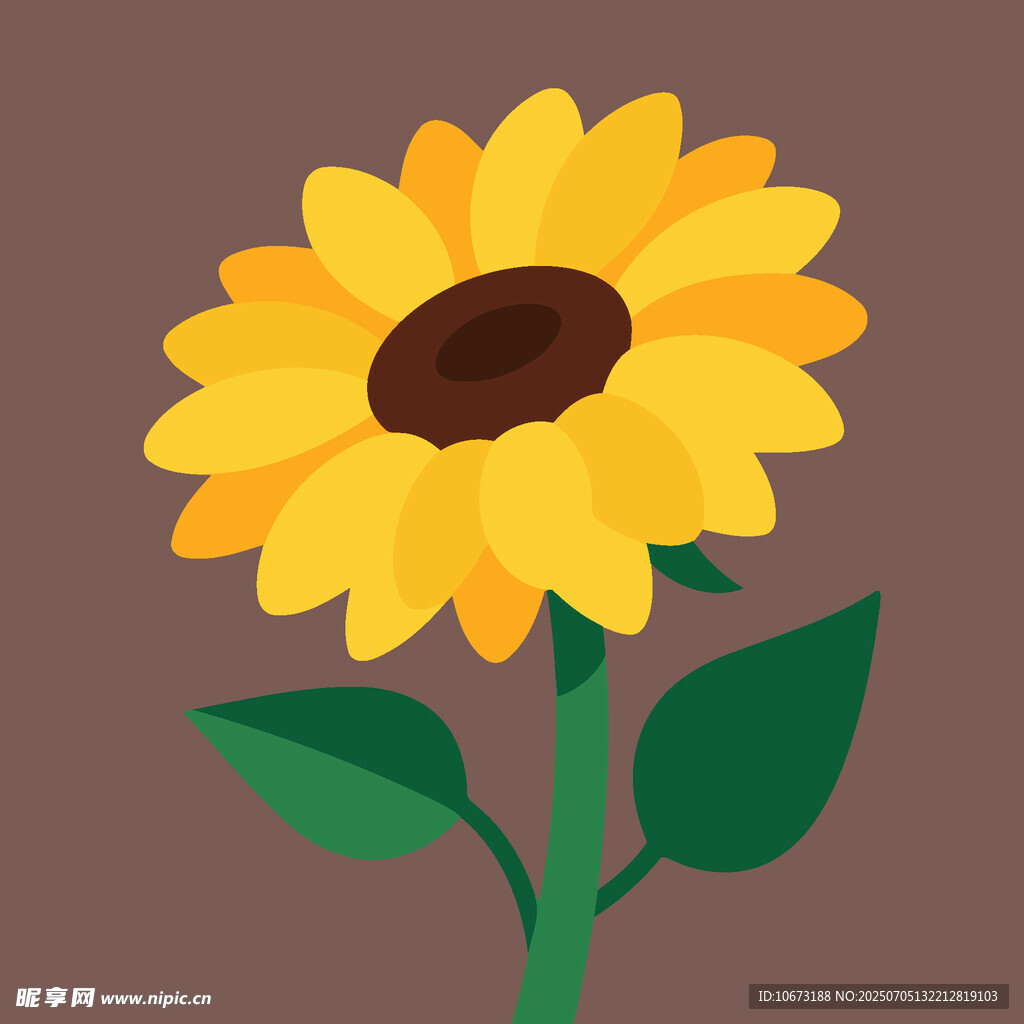 黄色向日葵插画