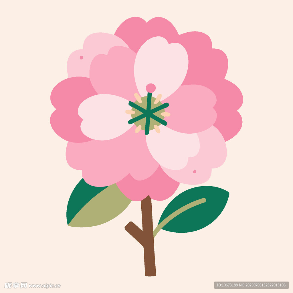 粉色花朵插画