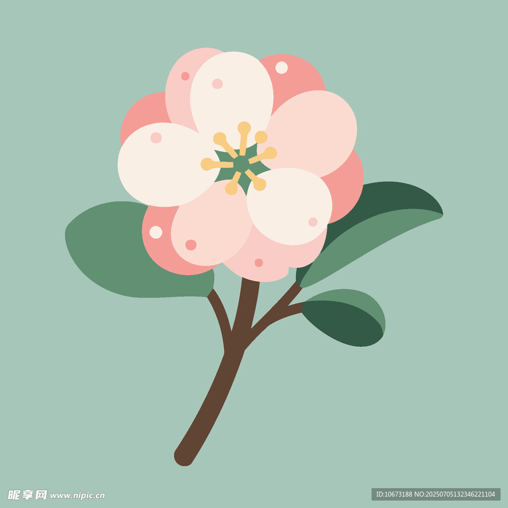 粉色花朵插画