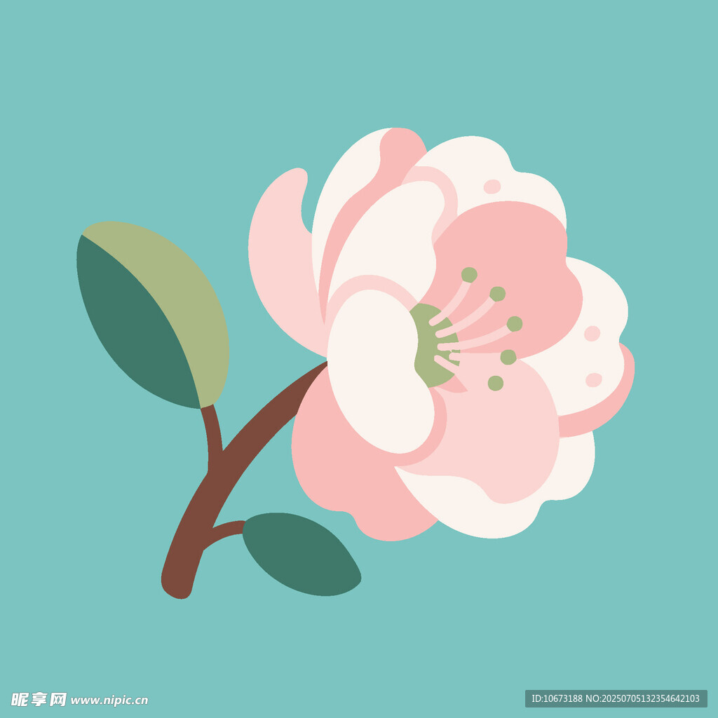 粉色花朵插画
