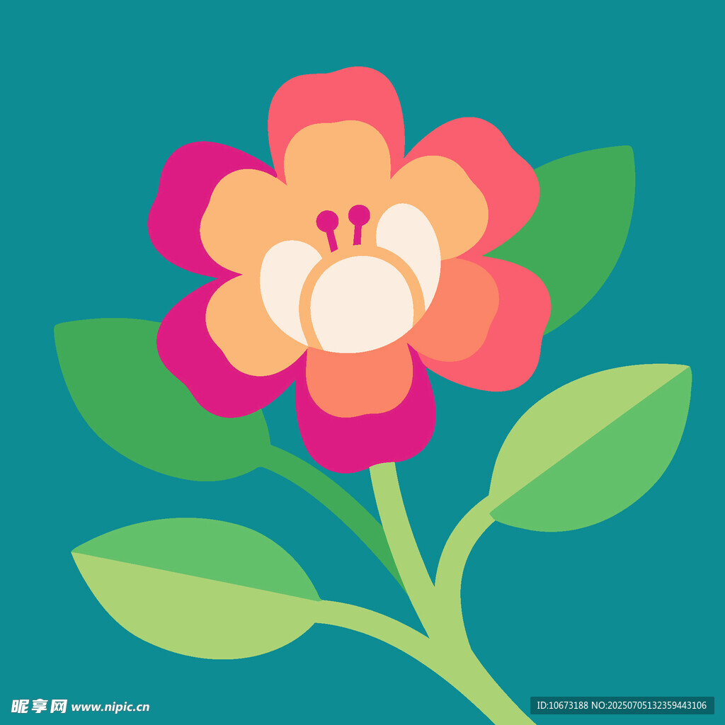 简约花朵插画