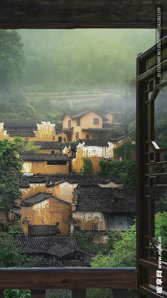 窗外江南水乡美景
