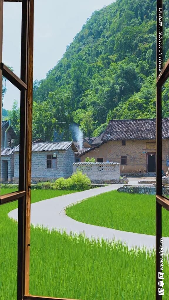 窗外乡村美景
