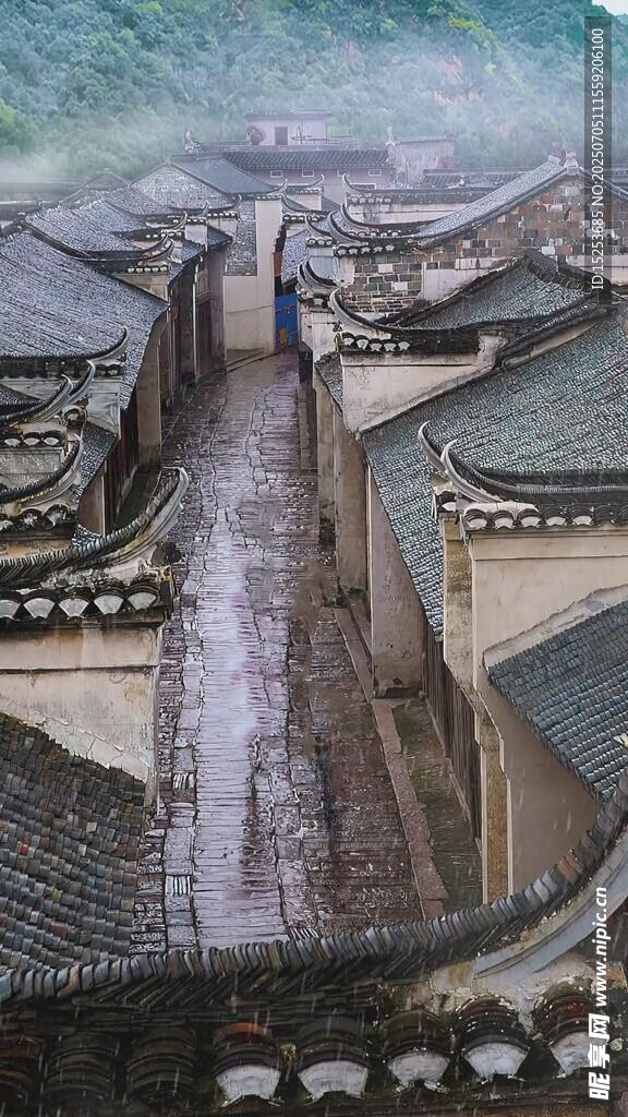 古风城墙景观图
