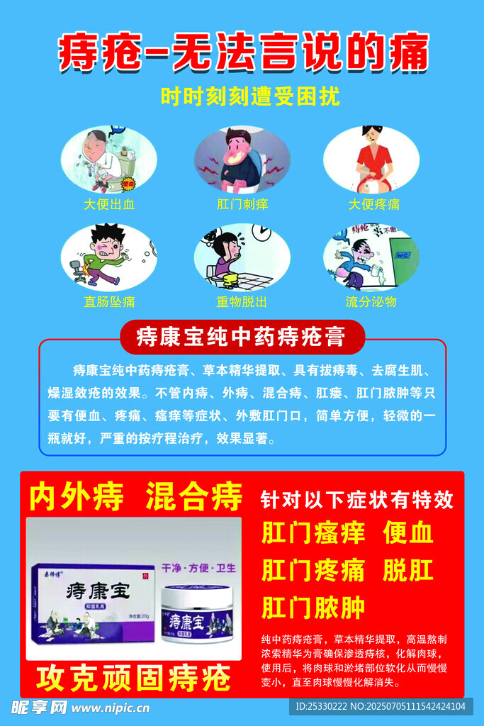 痔疮无法言说的痛海报