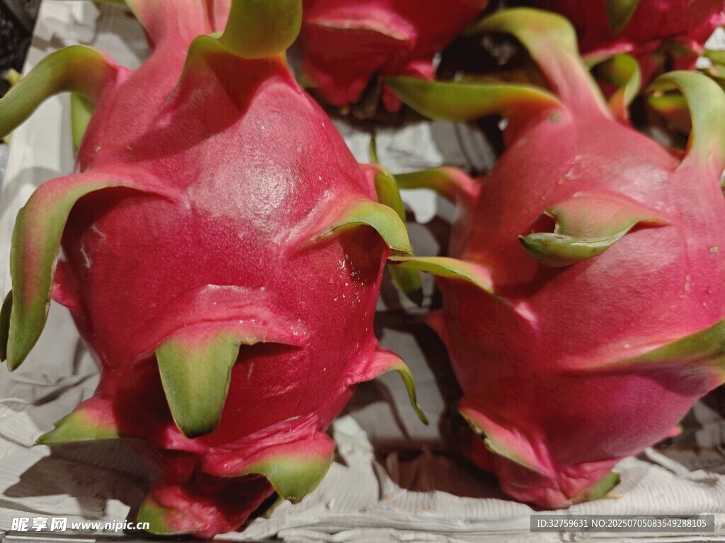 新鲜火龙果特写