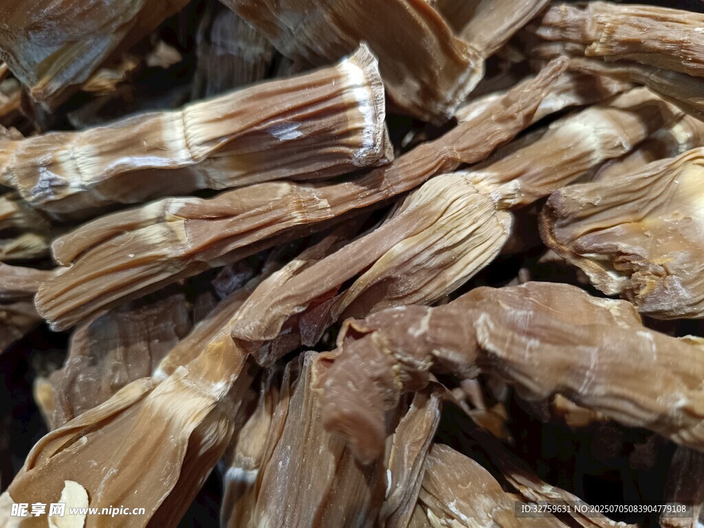 干制笋干特写