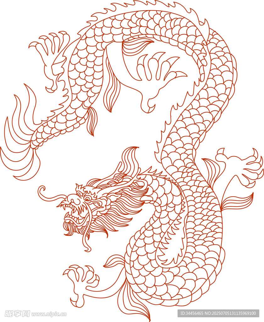 传统中式龙纹图案