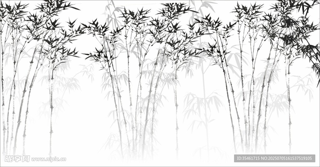 竹子 竹林背景 水墨画竹林