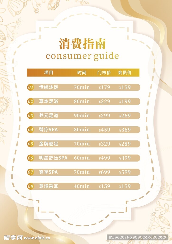 消费指南单页